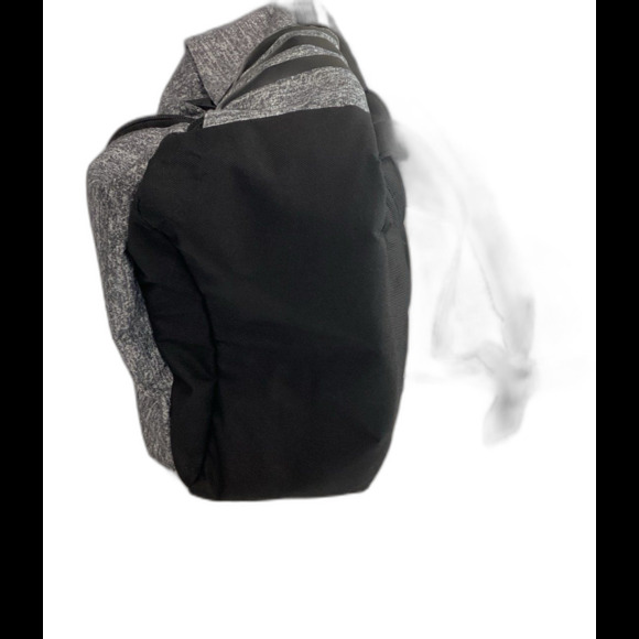 Adidas Backpack Unisex 17" Black and Gray 3 Stripe Graphic LNWOT - Picture 3 of 6